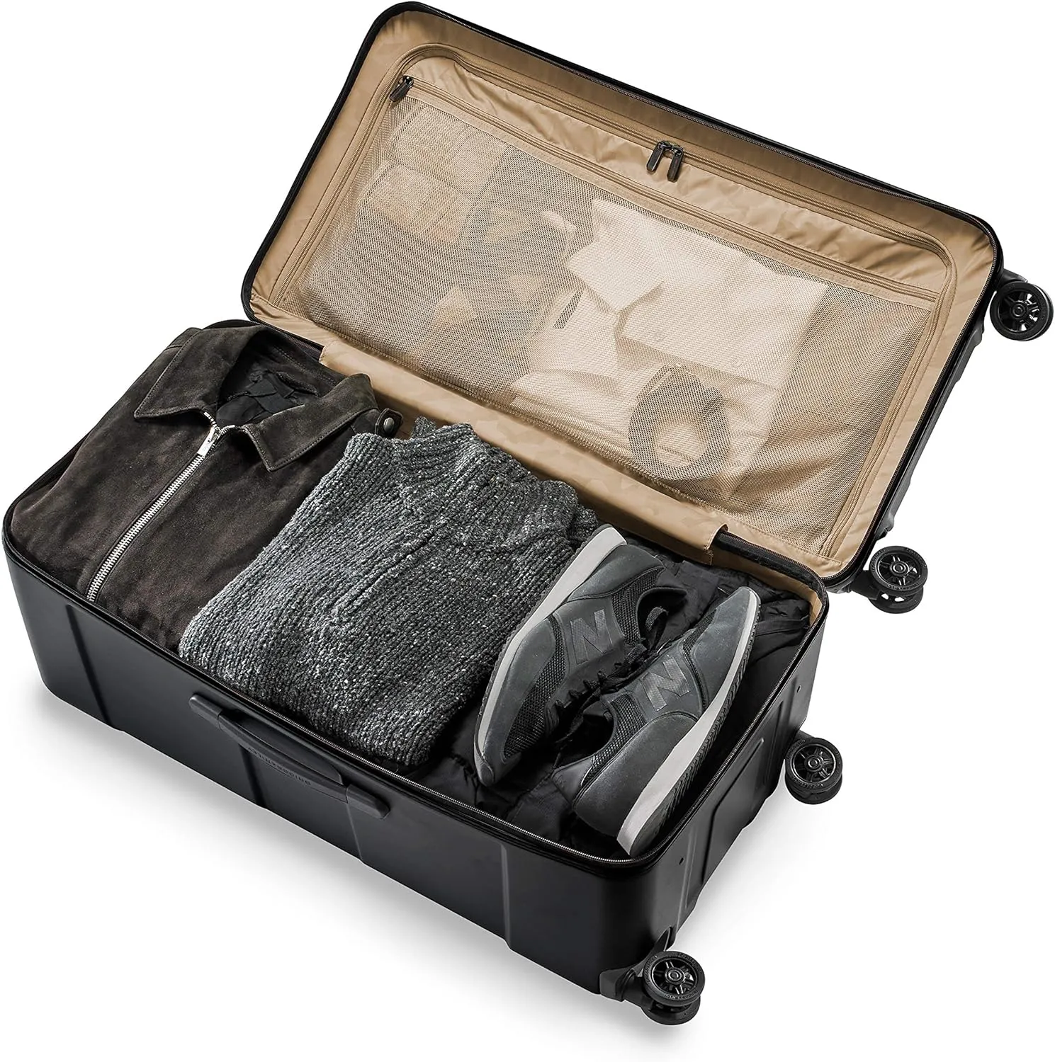 Briggs & Riley 32" Extra Large Trunk Spinner - Checked Luggage for Travel, Suitcases with Wheels, Hardside Rolling Bag for Men & Women, Self-Repairing Zipper - Torq Collection, Stealth Black