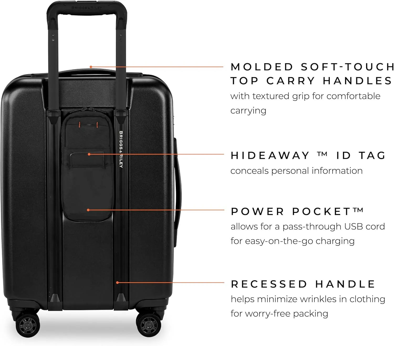 Briggs & Riley Sympatico Hardside International Spinner Luggage, Matte Black, 21-Inch Carry-On