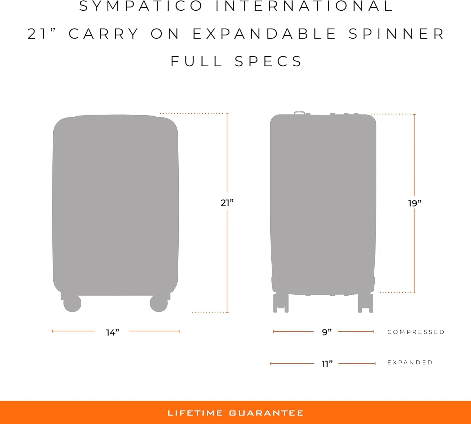 Briggs & Riley Sympatico Hardside International Spinner Luggage, Matte Black, 21-Inch Carry-On
