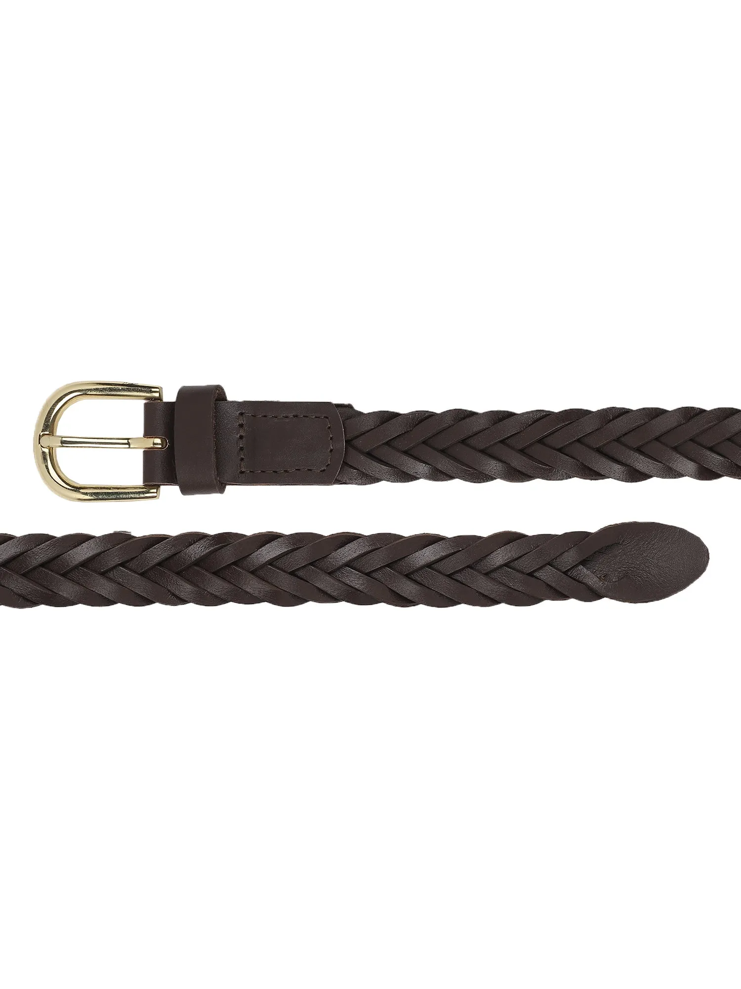 Brown braided Women's Belt