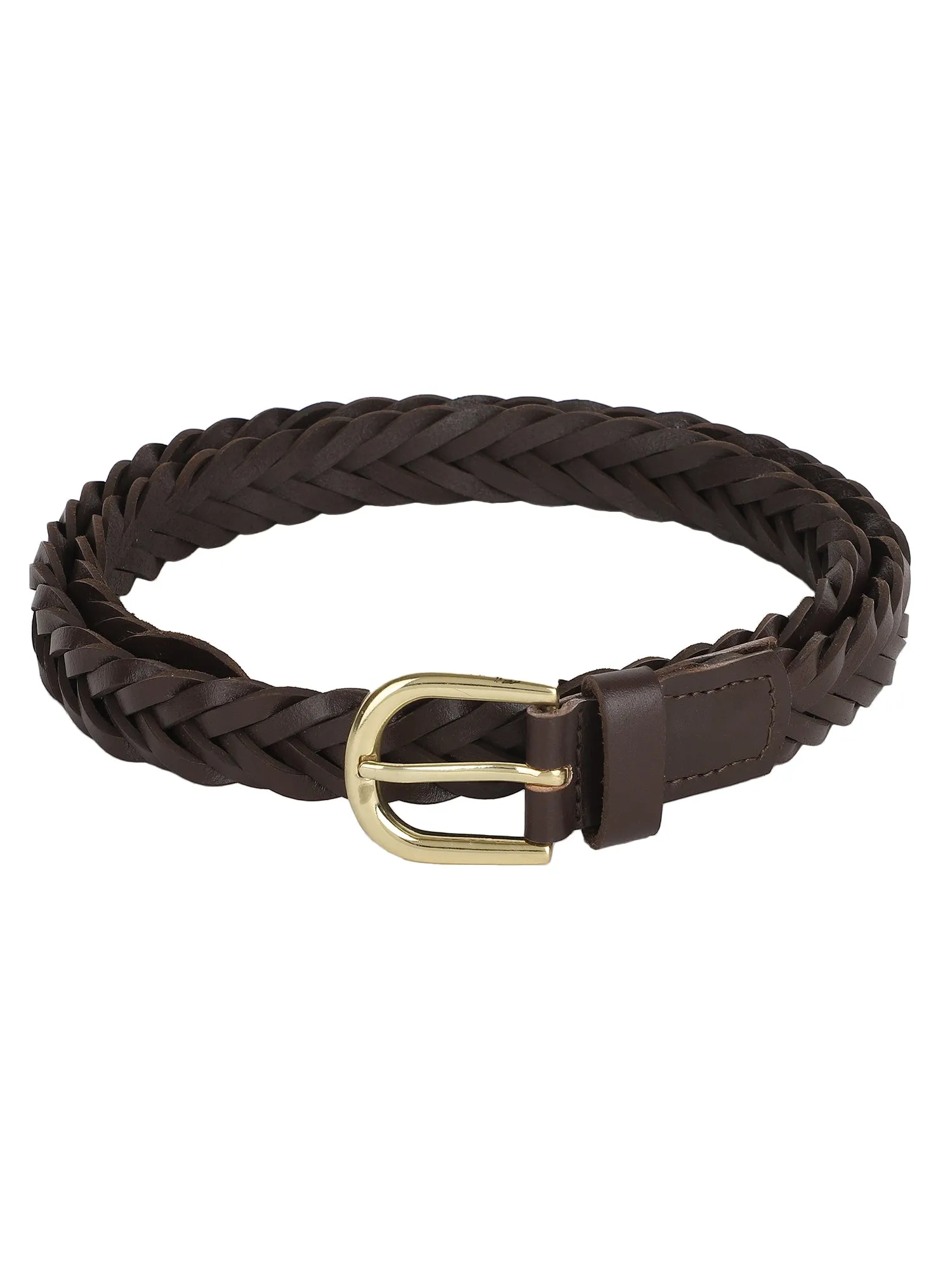 Brown braided Women's Belt