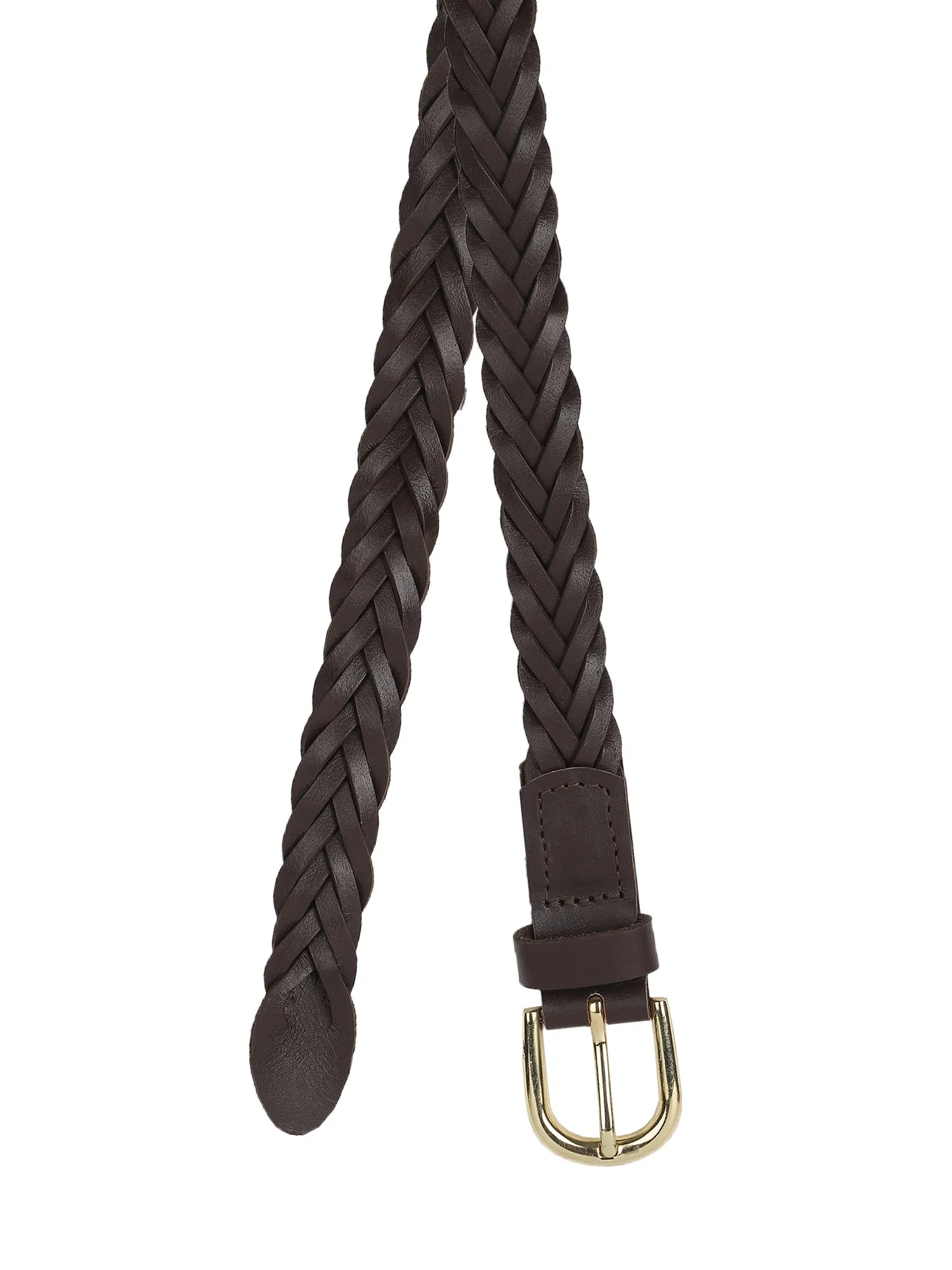 Brown braided Women's Belt
