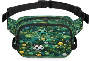 Bubble Ballad Waterproof Unisex Square Fanny Pack, Adjustable Waist Bag with Pockets, Sturdy Lightweight Crossbody Bag for Travel, Running, Hiking (9x6.1x2.5 Inches)