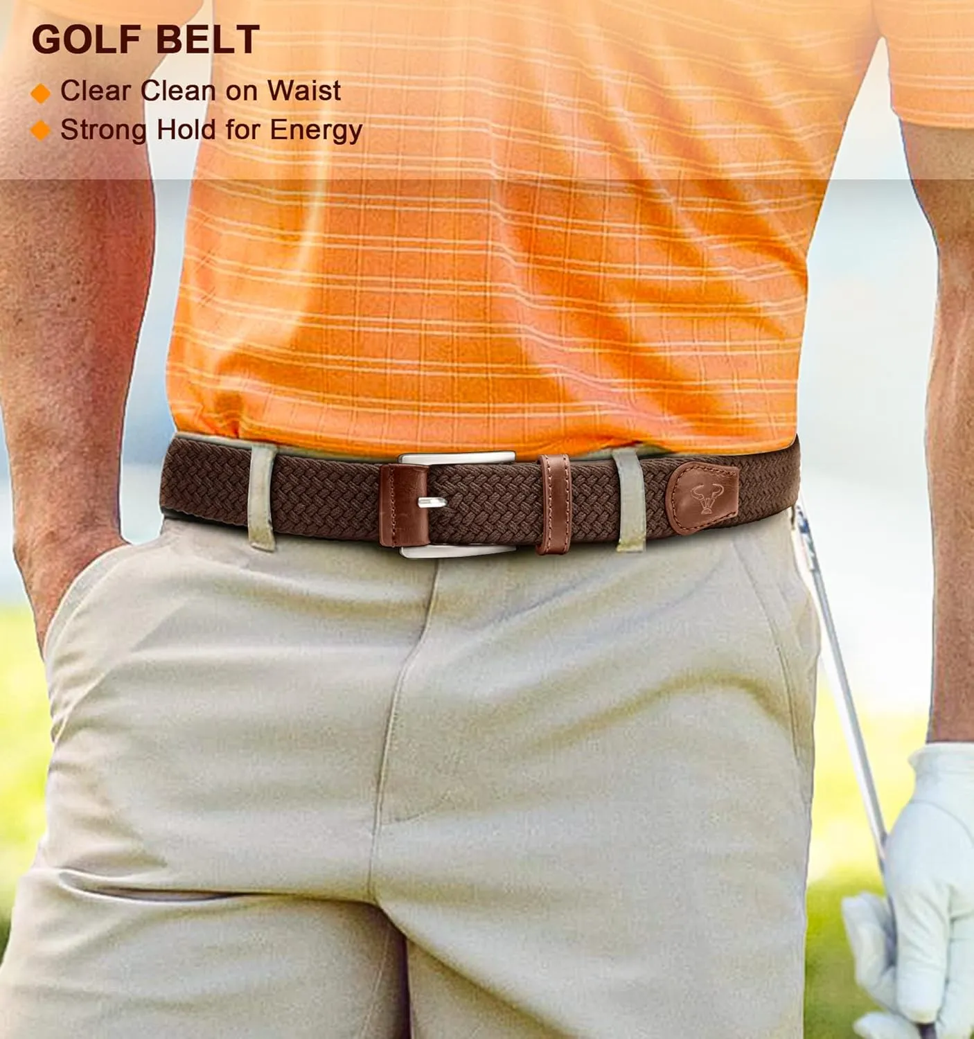 BULLIANT Belt for Men 2Pack,Mens Gift Stretch Braided Web Belt Elastic for Casual Golf Jeans,1 3/8"