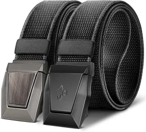 BULLIANT Men Belt 2 Pack,Nylon Web Holster Belt Stretch for Gift Men Outdoor Work Sports Hunting Hiking,Quick Release