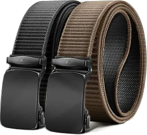 BULLIANT Men Belt-Reversible Ratchet Belt Stretchable for Gift Men Work Casual Golf 1 3/8"-Cut For Fit -2 In 1Belt
