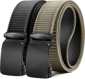 BULLIANT Men Belt-Reversible Ratchet Belt Stretchable for Gift Men Work Casual Golf 1 3/8"-Cut For Fit -2 In 1Belt