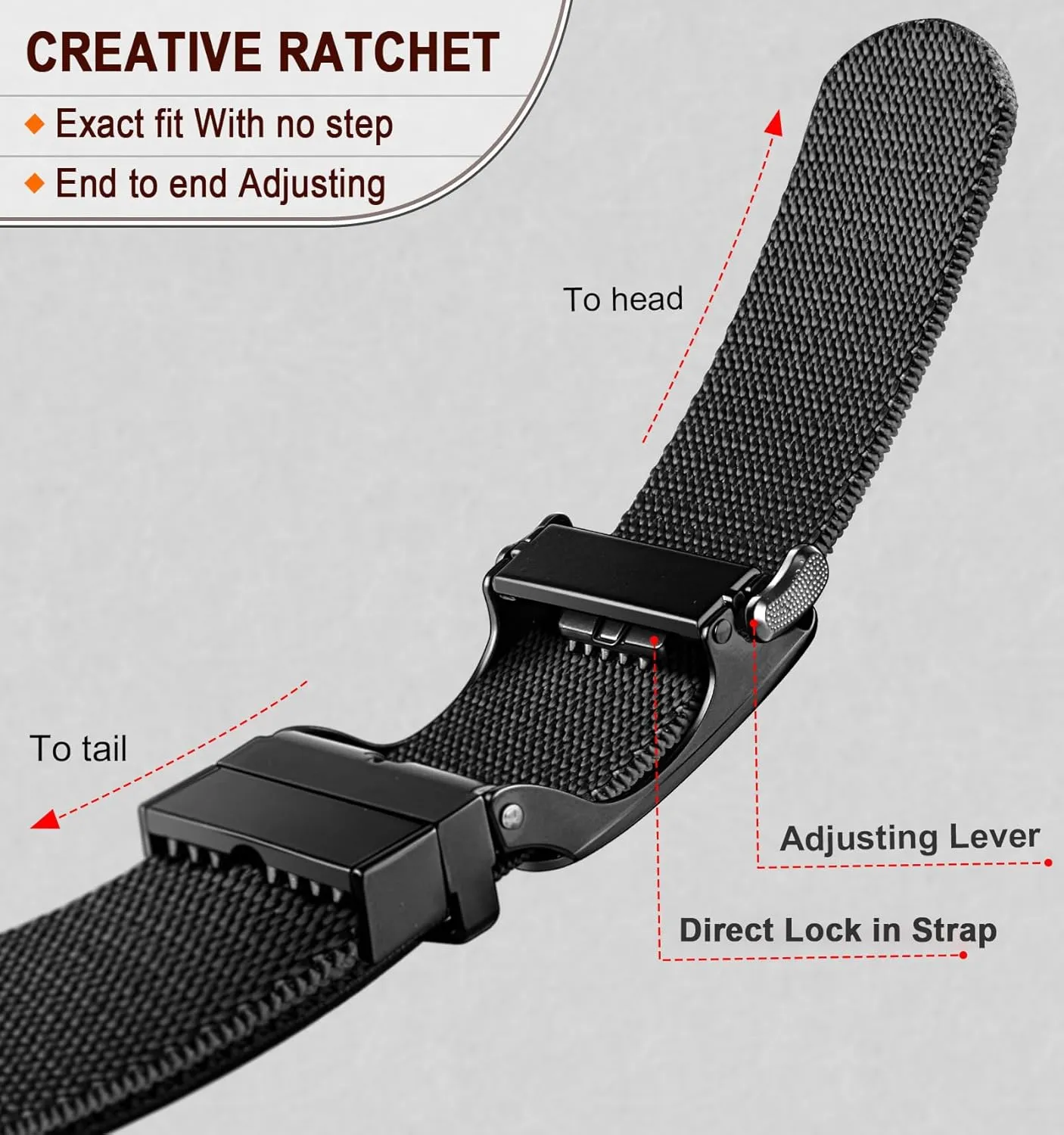BULLIANT Men Belt-Reversible Ratchet Belt Stretchable for Gift Men Work Casual Golf 1 3/8"-Cut For Fit -2 In 1Belt