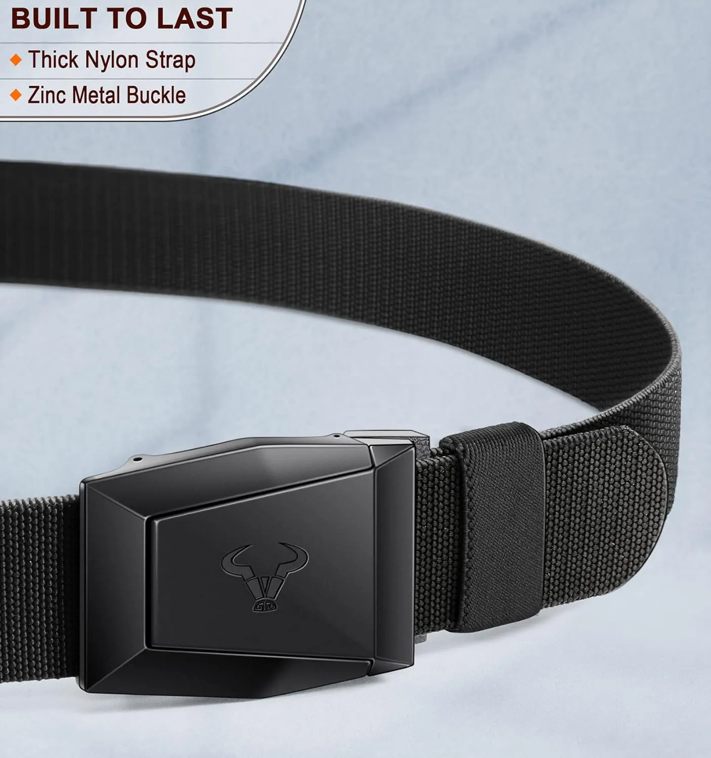 BULLIANT Tactical Belt for Men, Men Stretch Nylon Web Gift Belt 1.5"-Hiking Rigger Military Work-Quick Release