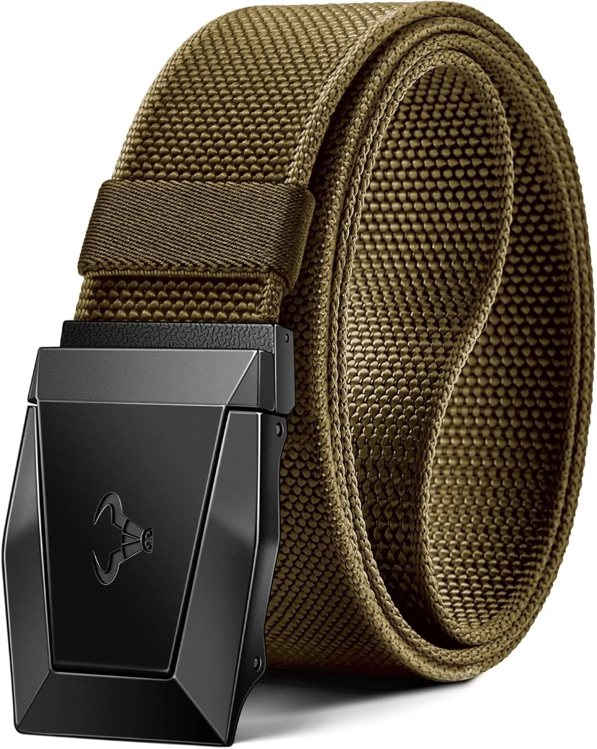 BULLIANT Tactical Belt for Men, Men Stretch Nylon Web Gift Belt 1.5"-Hiking Rigger Military Work-Quick Release