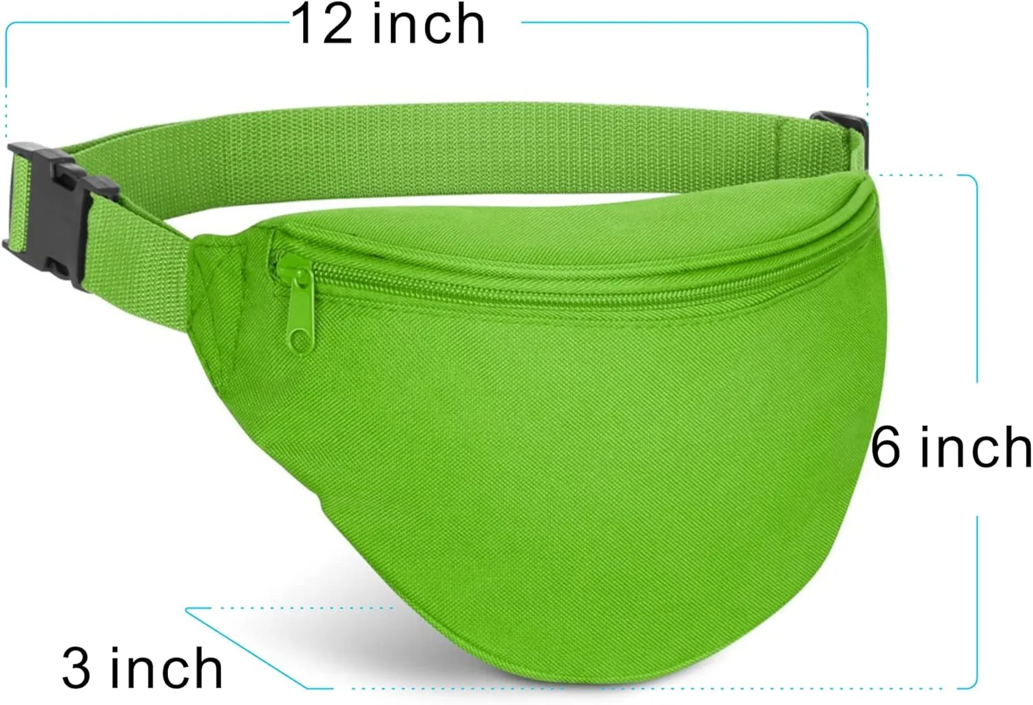 BuyAgain Fanny Pack, Unisex 2 Zipper Quick Release Buckle Travel Sport Running Waist Fanny Pack For Women Men