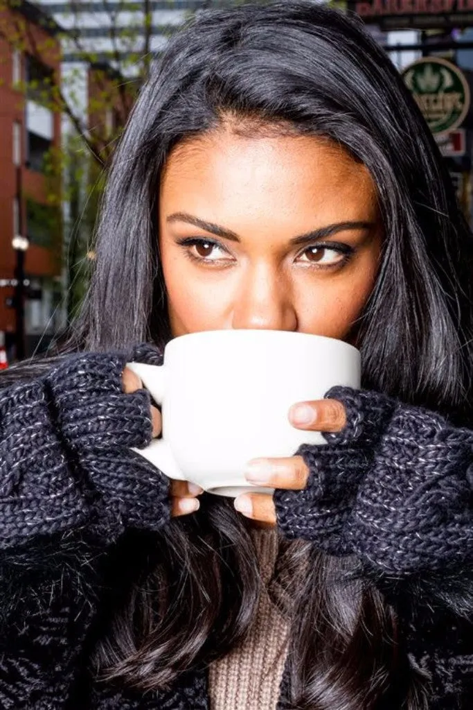 Cable Knit Convertible Mittens