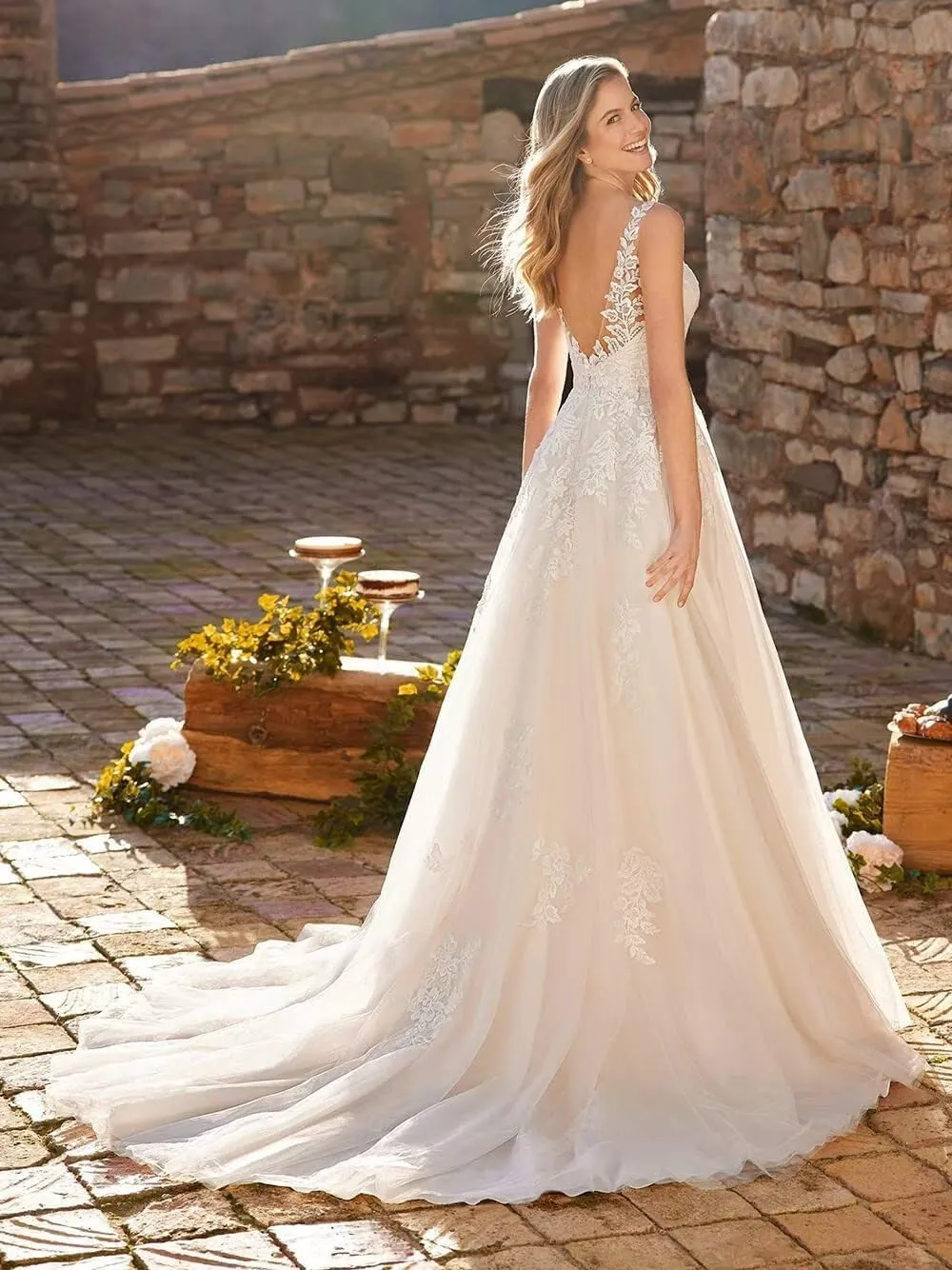 Cadoly Modest Long Sleeve Wedding Dresses for Bride 2025 Fall Women's Ball Gown A-lineTulle Lace Applique Bridal Gown