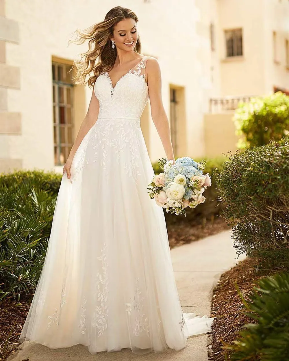 Cadoly Modest Long Sleeve Wedding Dresses for Bride 2025 Fall Women's Ball Gown A-lineTulle Lace Applique Bridal Gown