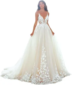 Cadoly Modest Long Sleeve Wedding Dresses for Bride 2025 Fall Women's Ball Gown A-lineTulle Lace Applique Bridal Gown
