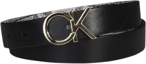 Calvin Klein Women's Two-in-One Reversible CK Monogram Plaque Buckle Dress Belt (Regular and Plus Sizes)
