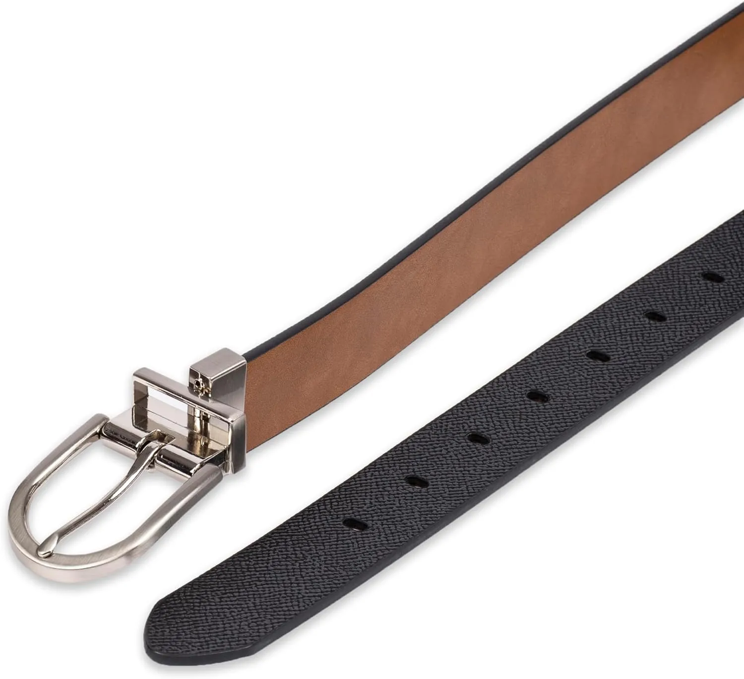 Calvin Klein Women's Two-in-One Reversible Dress Casual Belts for Jeans, Trousers and Dresses
