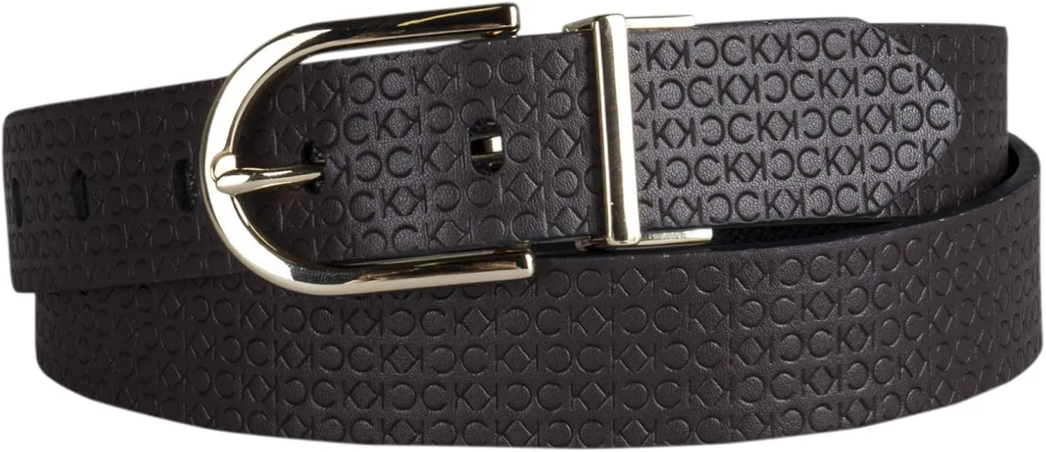Calvin Klein Women's Two-in-One Reversible Dress Casual Belts for Jeans, Trousers and Dresses