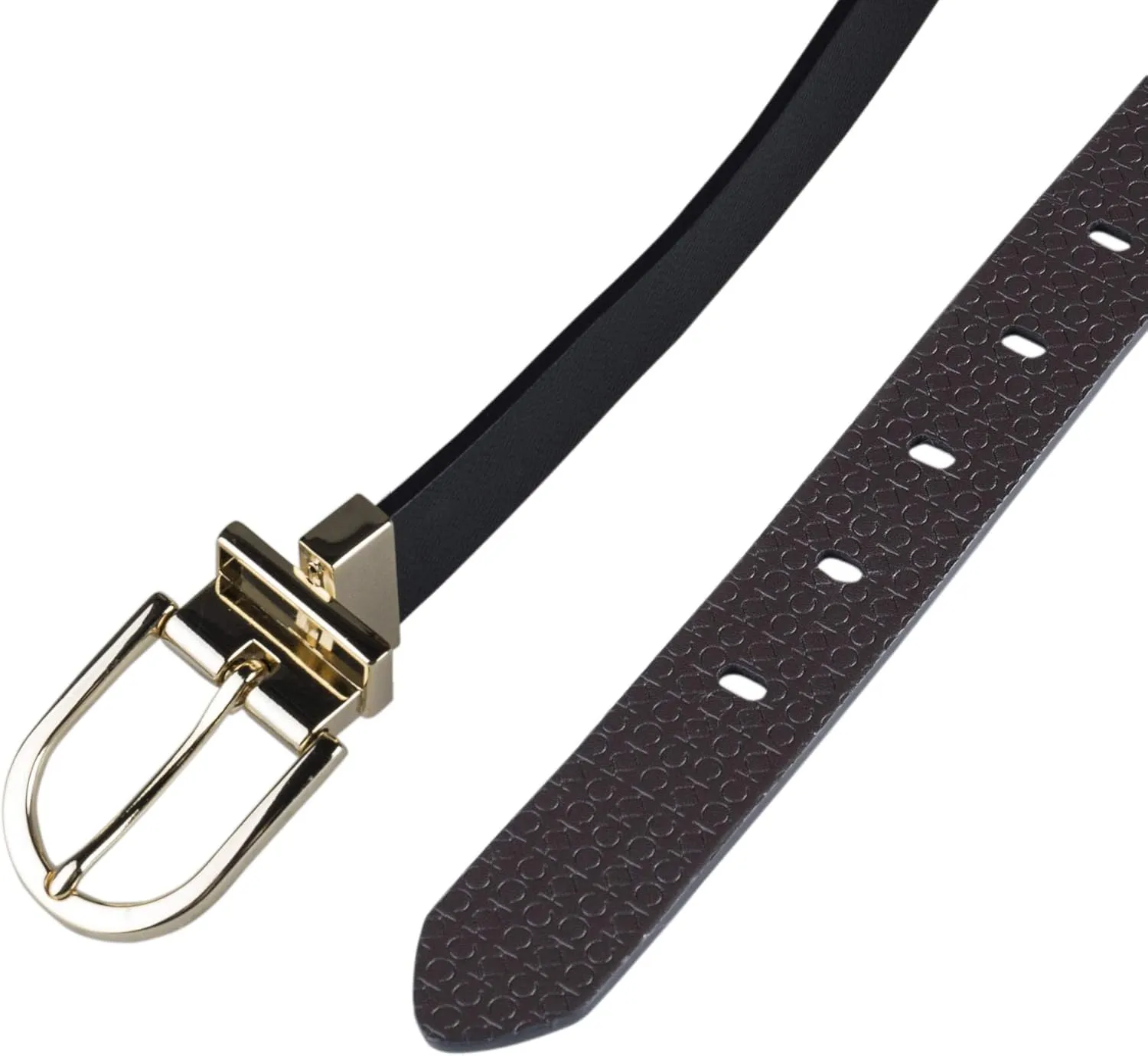 Calvin Klein Women's Two-in-One Reversible Dress Casual Belts for Jeans, Trousers and Dresses