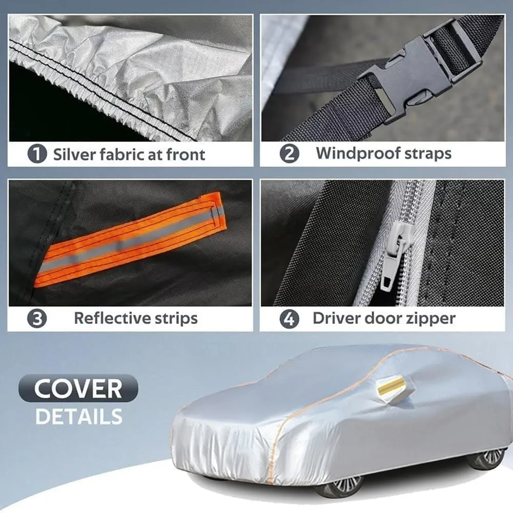 Car Cover for DeTomaso Pantera 1971-1974, Car Protective Cover for Snow rain uv Wind, Oxford Cloth Anti-Scratch with Zipper Full Cover for Summer Winter Garage