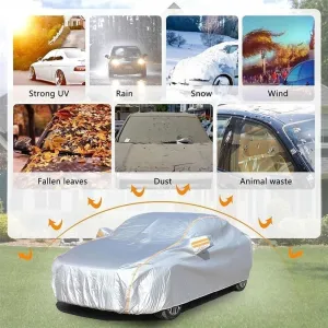 Car Cover for DeTomaso Pantera 1971-1974, Car Protective Cover for Snow rain uv Wind, Oxford Cloth Anti-Scratch with Zipper Full Cover for Summer Winter Garage