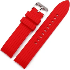 CAREG Men's Silicone Strap 20mm Pin Buckle Watch Accessories Sports Waterproof Rubber Strap Female Bracelet Watch Band Durable