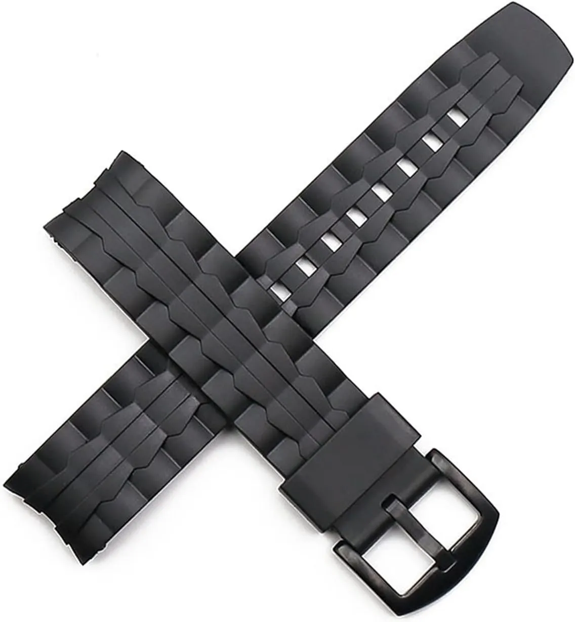 CAREG Rubber Strap Men's Pin Buckle Watch Accessories 22mm Compatible With Casio CASIO EF-550 Sports Waterproof Silicone Strap Women Watch Band Durable