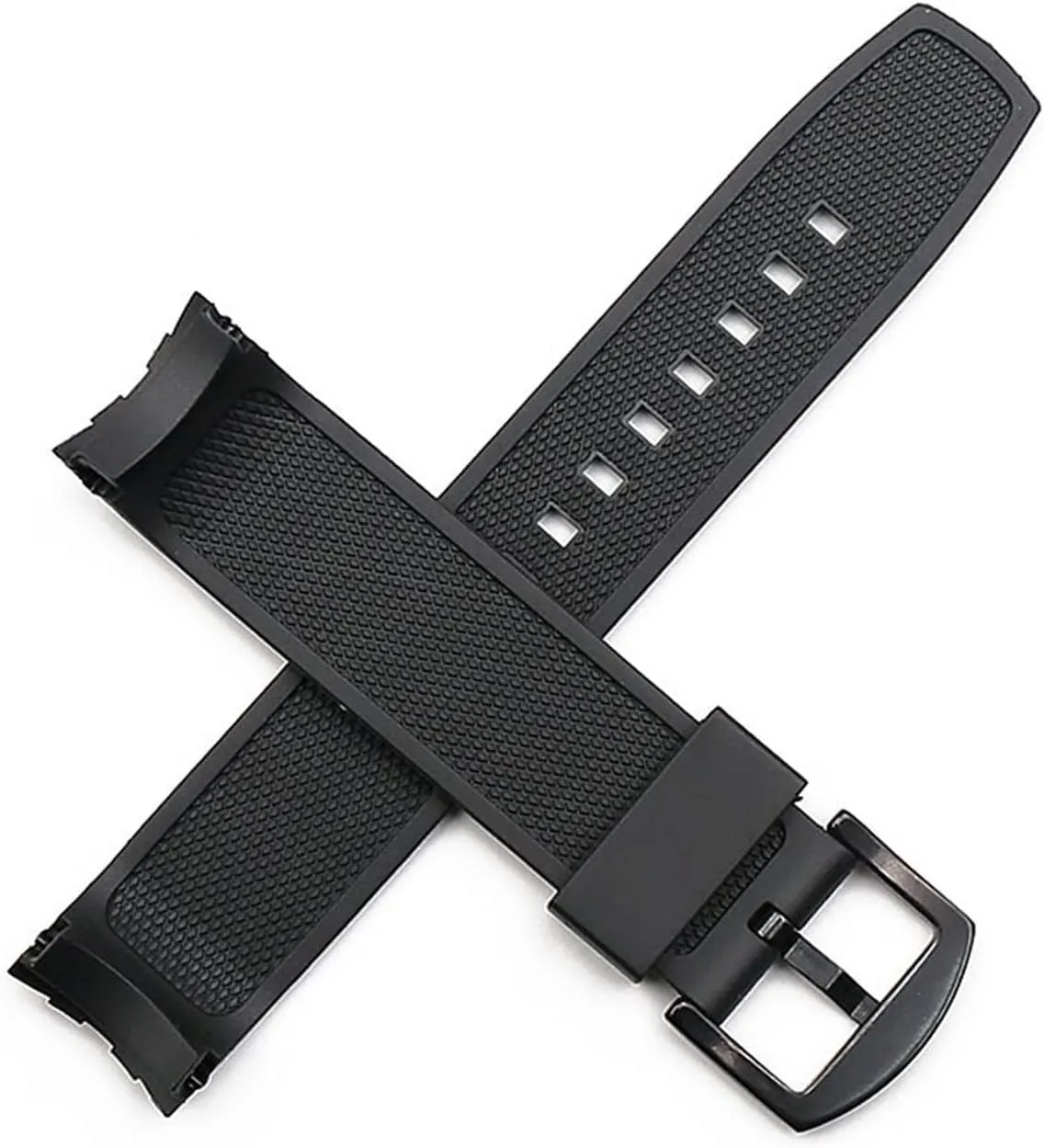 CAREG Rubber Strap Men's Pin Buckle Watch Accessories 22mm Compatible With Casio CASIO EF-550 Sports Waterproof Silicone Strap Women Watch Band Durable