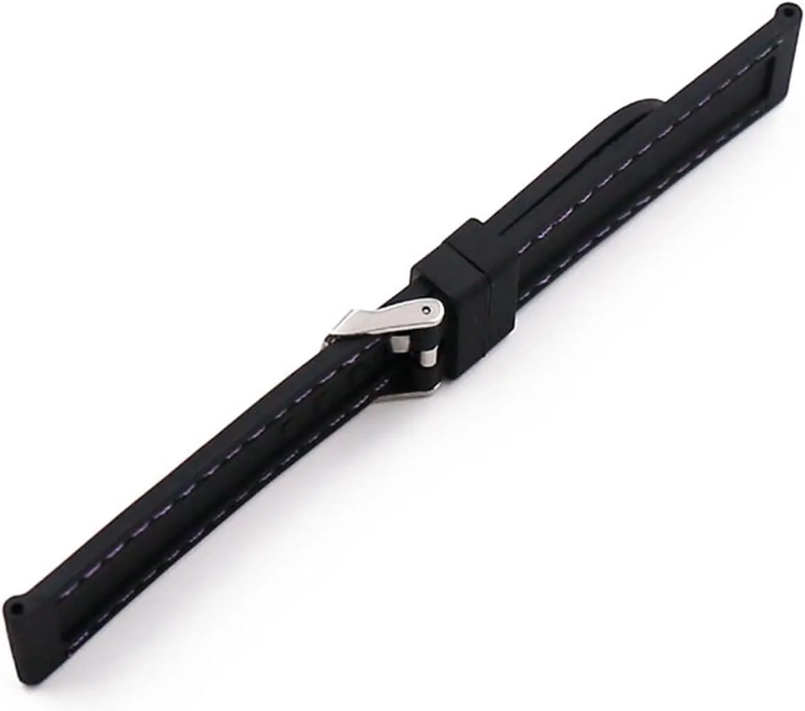 CAREG Silicone Strap Men's Pin Buckle 18mm20mm22mm24mm26mm Watch Accessories Watch Men Sport Watch Band Waterproof Rubber Strap Women Durable
