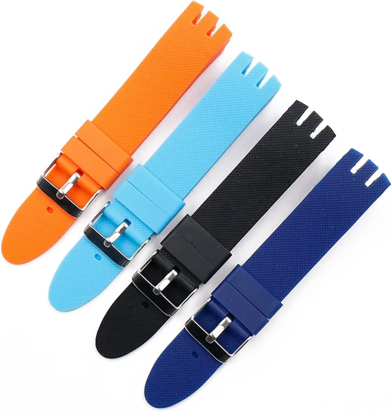 CAREG Watch Accessories Pin Buckle Silicone Strap Women Suitable Compatible With Swatch YTS401 402 409 713 YTB400 Rubber Strap Men Watch Band Durable