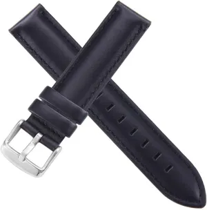 CAREG Watch Strap Brown With Rose Gold Clasp Watchband 14mm 18mm 20mm Compatible With DW Daniel Wellington Watch Band Durable (Color : Black-Silvery Buckle, Size : 13mm)