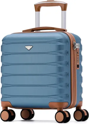 Carry On Suitcase 16.25x13.5x8 Hardside TSA Lock & USB Port Lightweight Luggage Silent Double Spinner Wheels Maximum Underseat Carry-On Bag For Virgin & South West Approved Airlines
