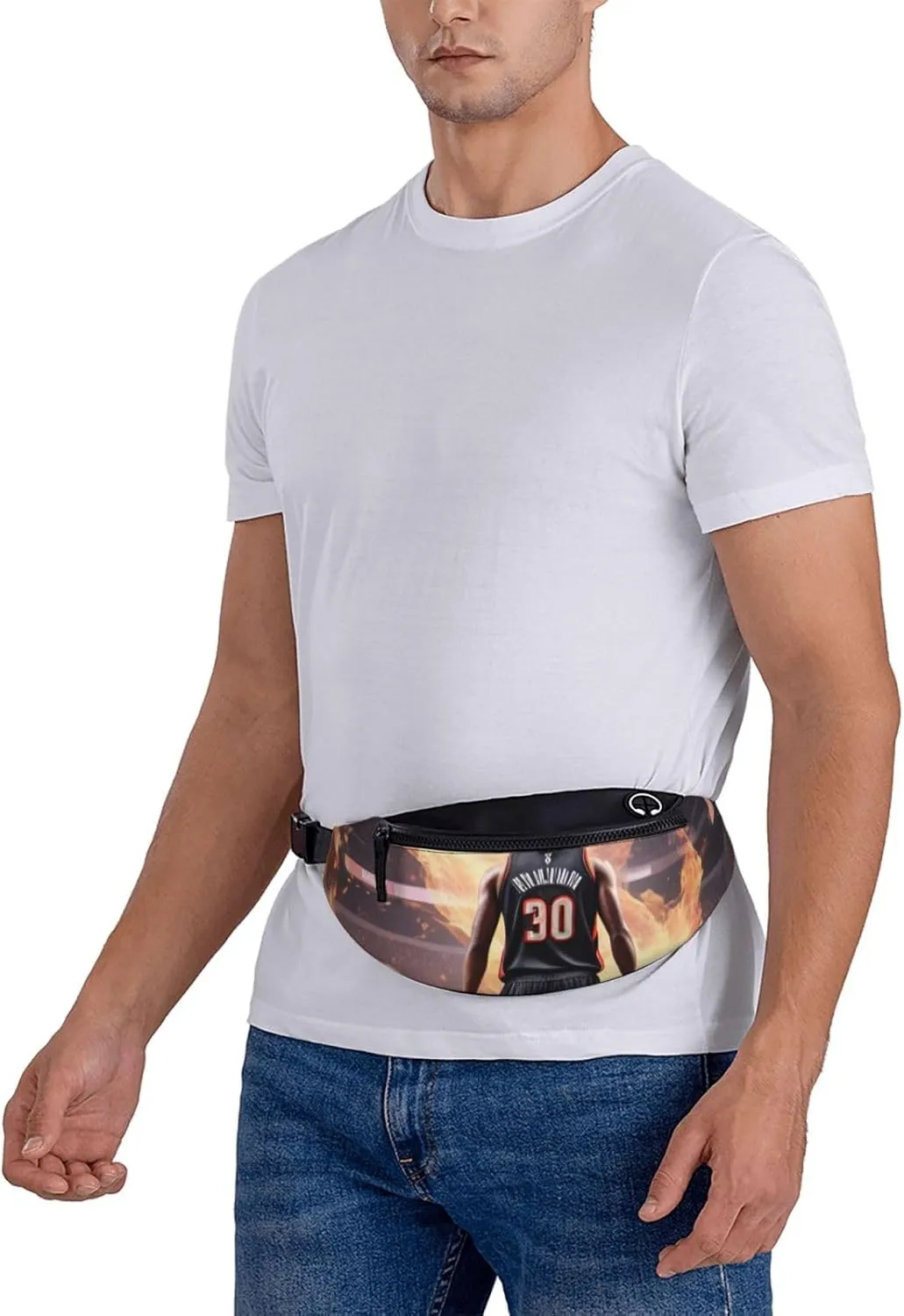 Casual Basketball Printed Fanny Pack,Crossbody Fanny packs for women Men Waist Bag for Running Travel