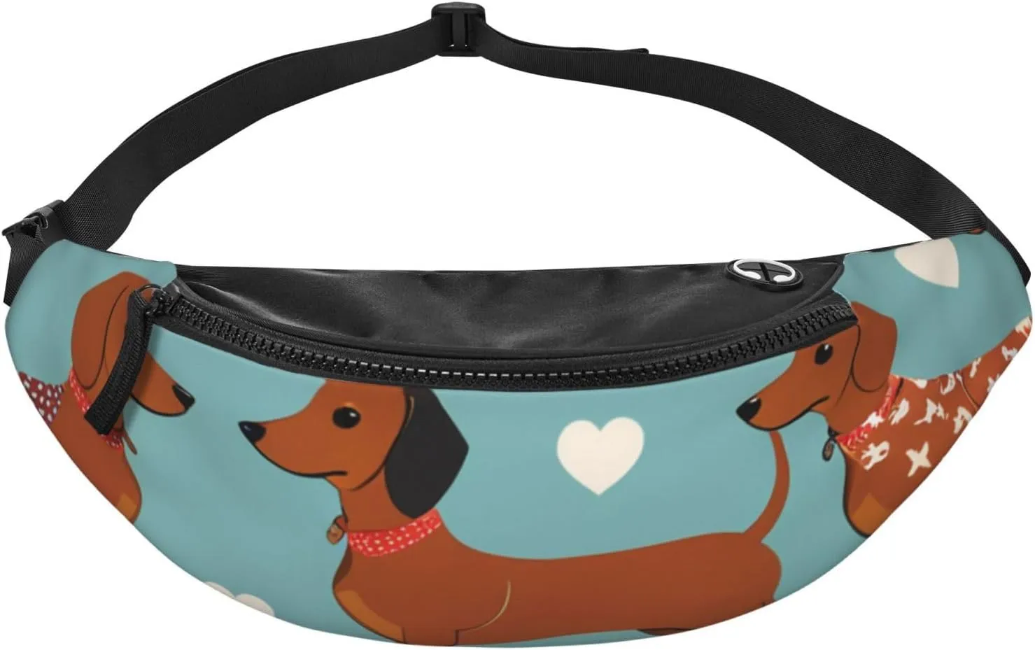 Casual dachshund Printed Fanny Pack,Crossbody Fanny packs for women Men Waist Bag for Running Travel