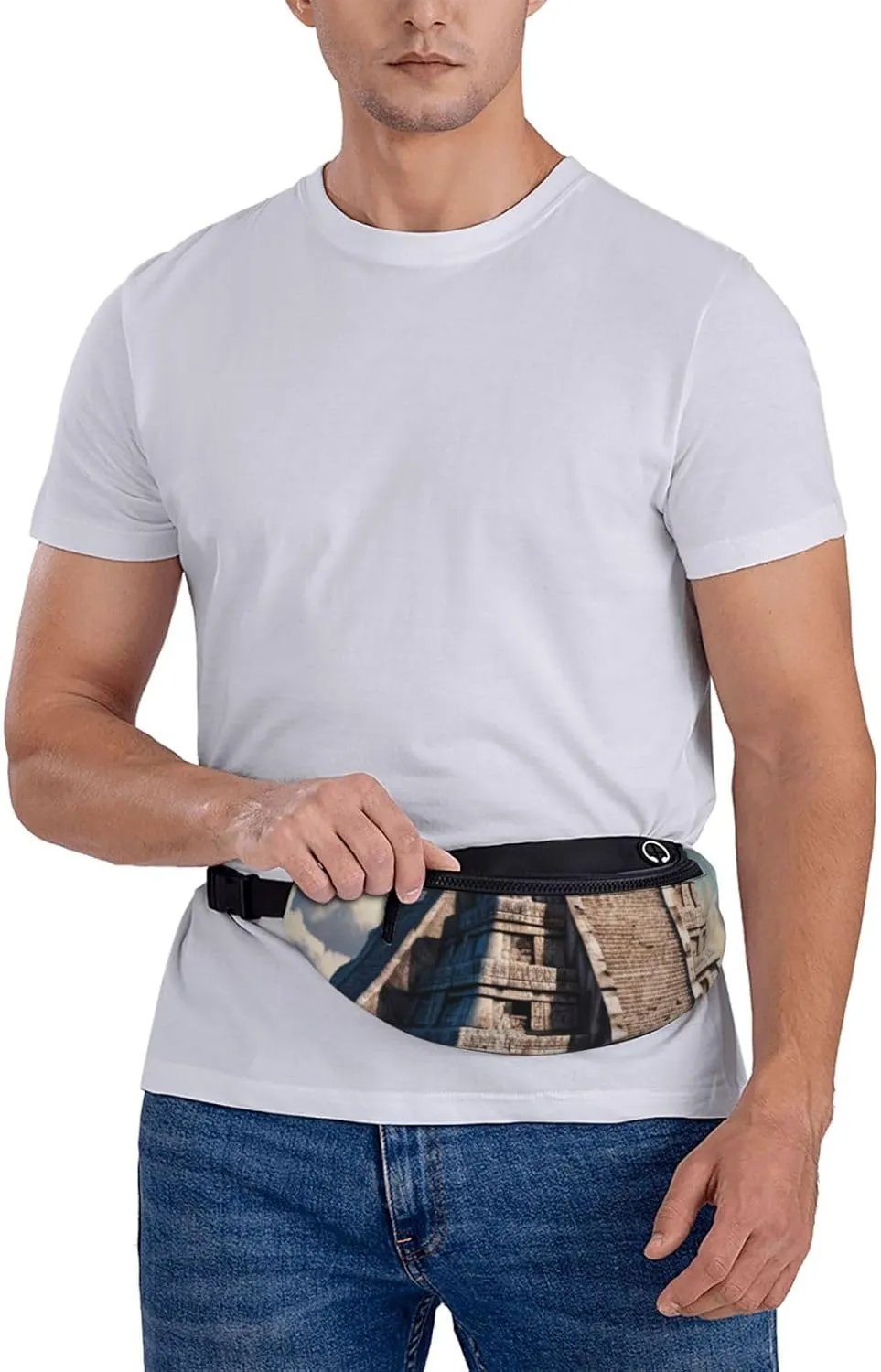 Casual Mayan Calendar End of The World Printed Fanny Pack,Crossbody Fanny packs for women Men Waist Bag for Running Travel