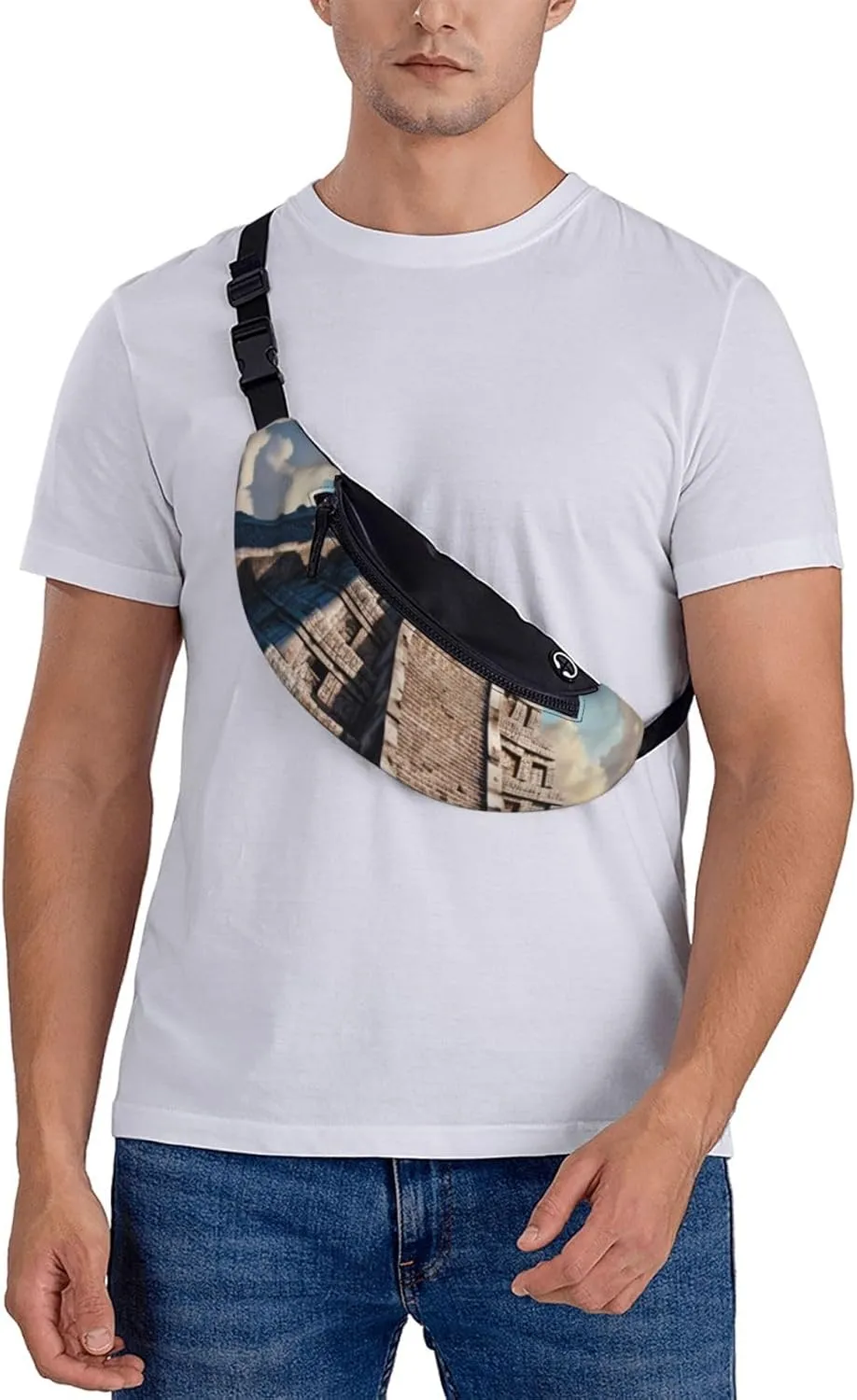 Casual Mayan Calendar End of The World Printed Fanny Pack,Crossbody Fanny packs for women Men Waist Bag for Running Travel
