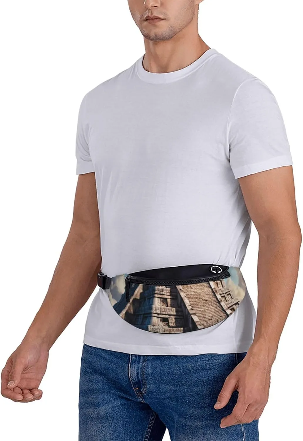 Casual Mayan Calendar End of The World Printed Fanny Pack,Crossbody Fanny packs for women Men Waist Bag for Running Travel