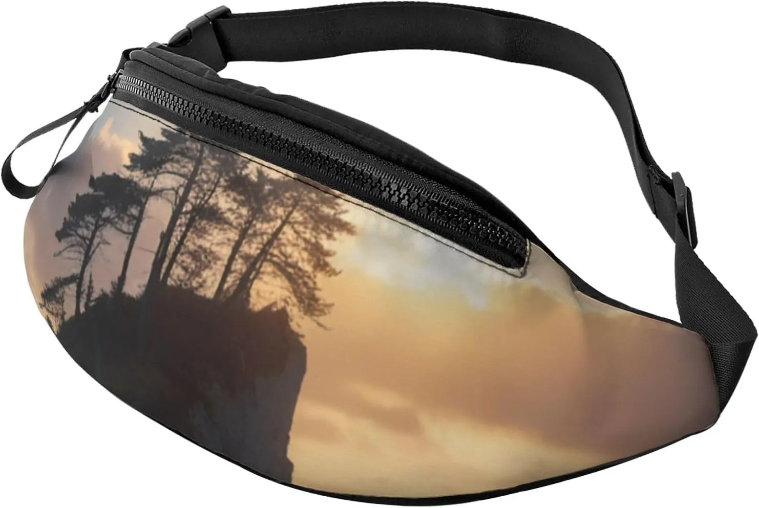 Casual Ocean's Embrace Printed Fanny Pack,Crossbody Fanny packs for women Men Waist Bag for Running Travel