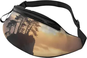Casual Ocean's Embrace Printed Fanny Pack,Crossbody Fanny packs for women Men Waist Bag for Running Travel