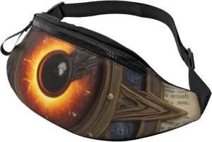 Casual Solitude Spell Printed Fanny Pack,Crossbody Fanny packs for women Men Waist Bag for Running Travel