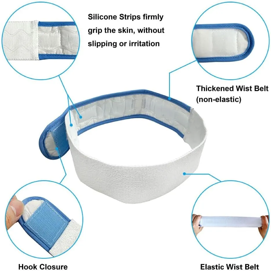 Catheter Holder Urinary Drainage Bag Leg Band, Band Straps for Easy-Tap Leg Bag, Anti Slip Foley Catheter Leg Strap, 23.6” Long x 2" Wide (4 Pack)