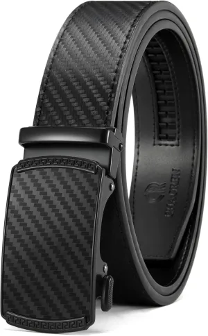 CHAOREN Mens Belt Leather Ratchet Belt - Customizable Fit, Effortless Style (35mm)