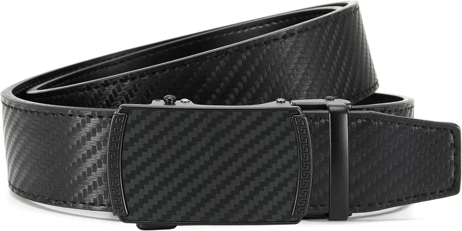CHAOREN Mens Belt Leather Ratchet Belt - Customizable Fit, Effortless Style (35mm)