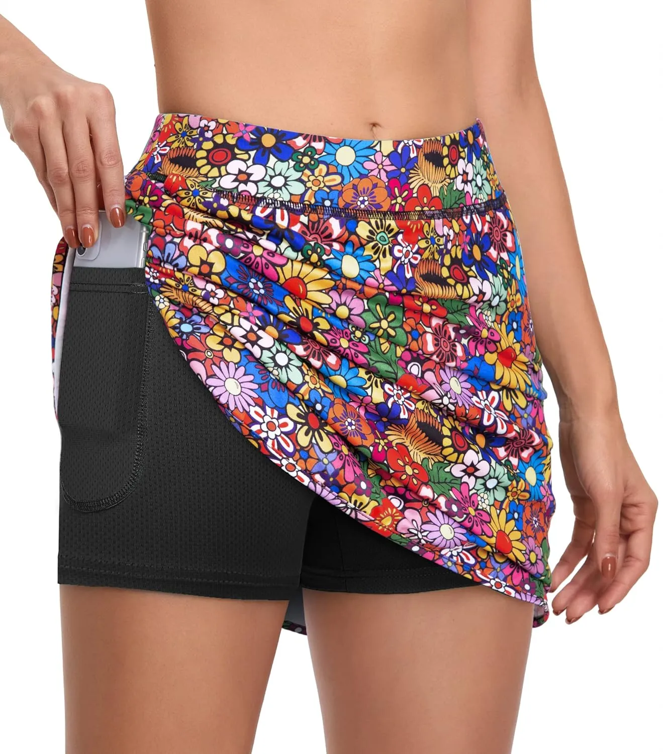 CHICHO Women's Athletic Skirt Tennis Skort with Pockets Golf Skirts Workout Running Sport Skorts