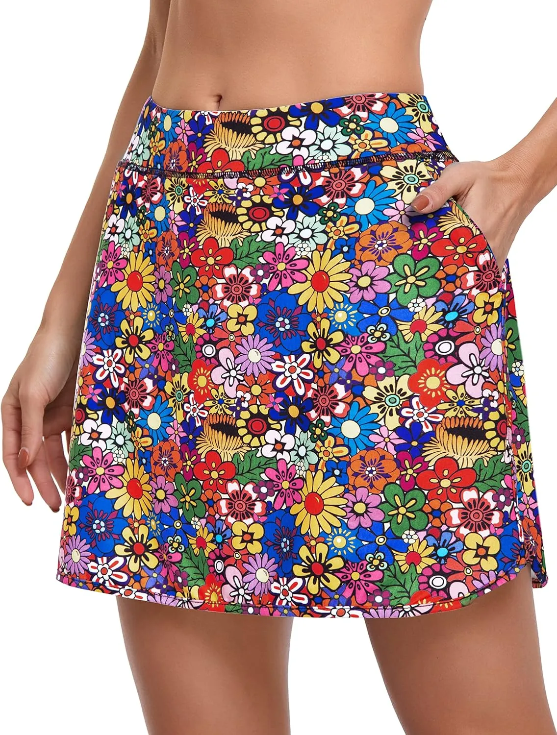 CHICHO Women's Athletic Skirt Tennis Skort with Pockets Golf Skirts Workout Running Sport Skorts