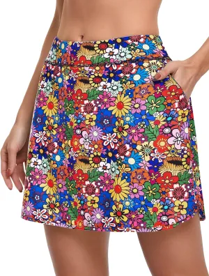 CHICHO Women's Athletic Skirt Tennis Skort with Pockets Golf Skirts Workout Running Sport Skorts