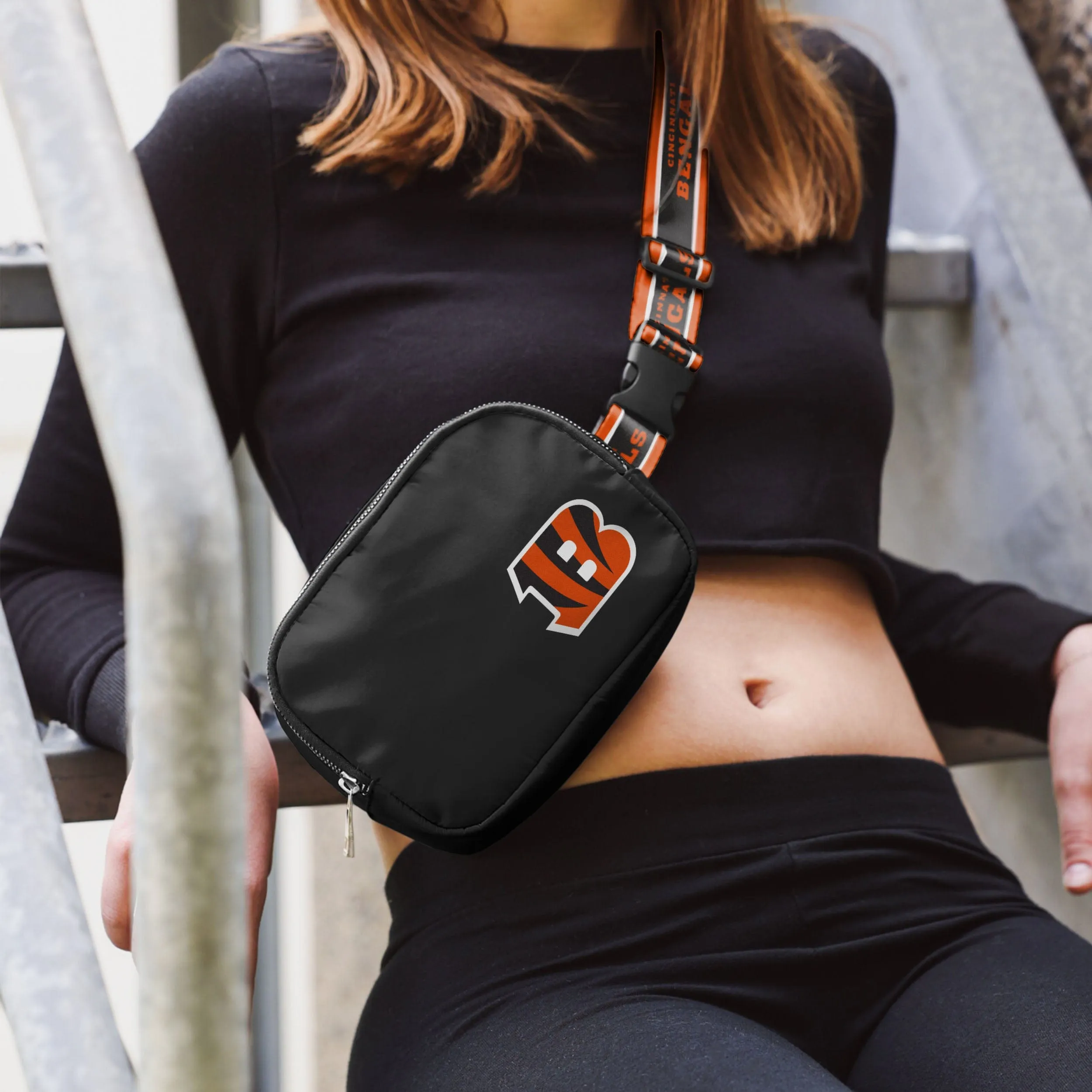 Cincinnati Bengals Team Wordmark Crossbody Belt Bag