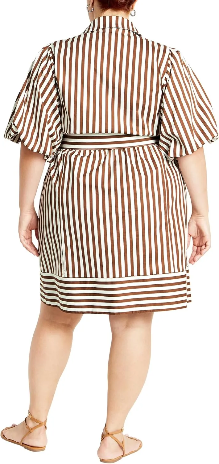 City Chic Women's Plus Size Dress - Stripe May