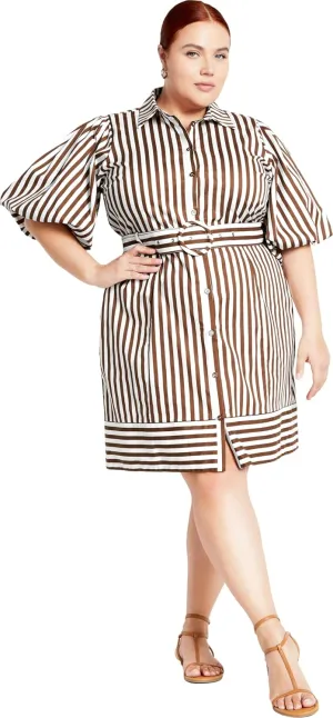 City Chic Women's Plus Size Dress - Stripe May