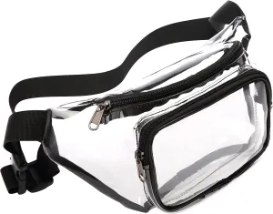 Clear Fanny Pack - Fanny Packs for Women Men Water-resistant Cute Waist Bag Clear Purse Transparent Adjustable Belt Bag for Sports, Travel, Beach, Events, Concerts Bag